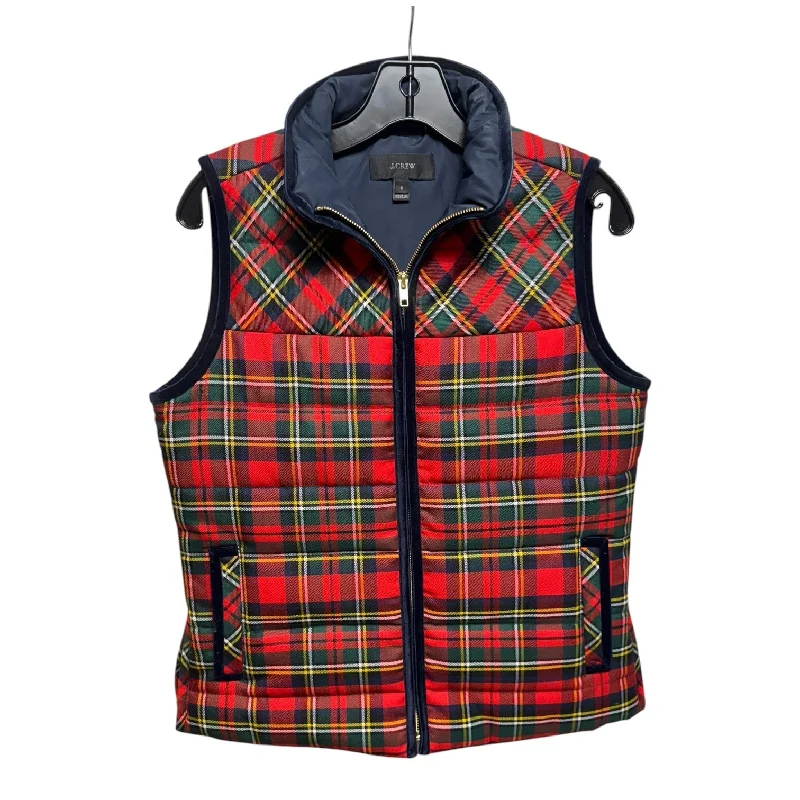Vest Puffer & Quilted By J. Crew In Plaid Pattern, Size: S Tough Men's Tactical