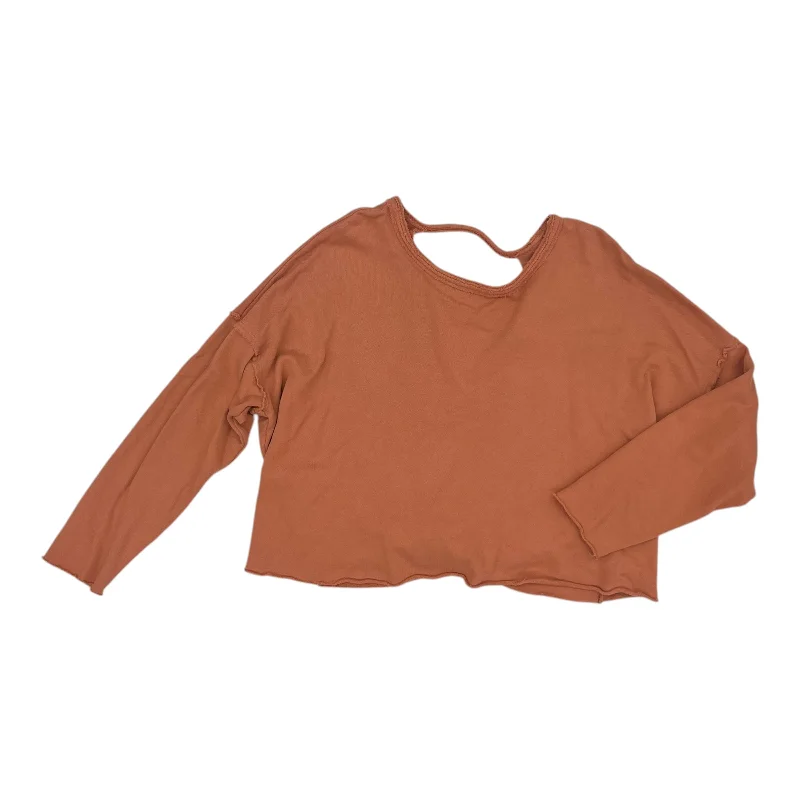 Sweatshirt Crewneck By Aerie In Orange, Size:S Casual Men's Loose