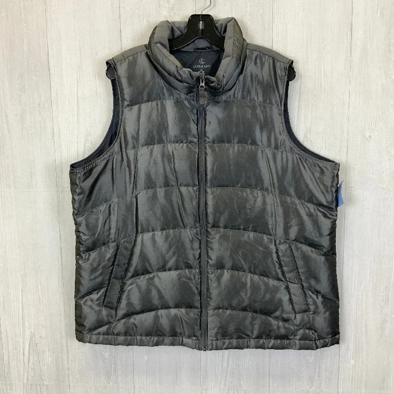 Vest Puffer & Quilted By Lands End In Grey, Size: 1x Traditional Men's Country
