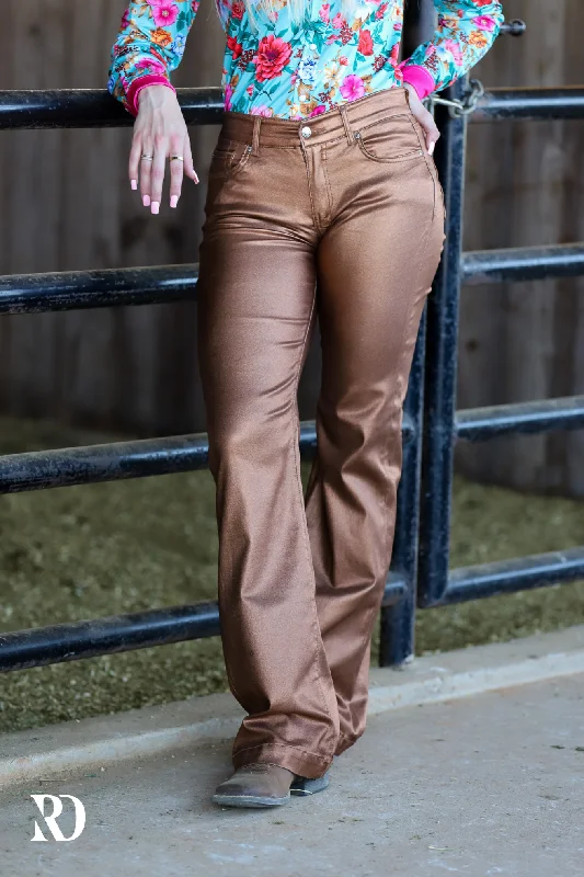 BRONZE METALLIC SIGNATURE TROUSERS Dapper Men's Bow