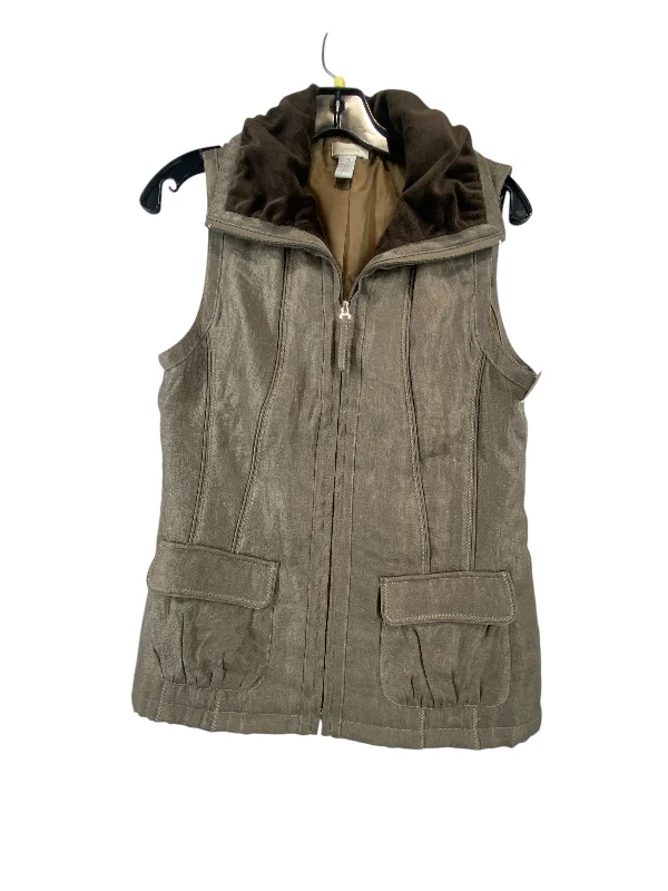 Vest Other By Chicos In Brown, Size: 0 Laid