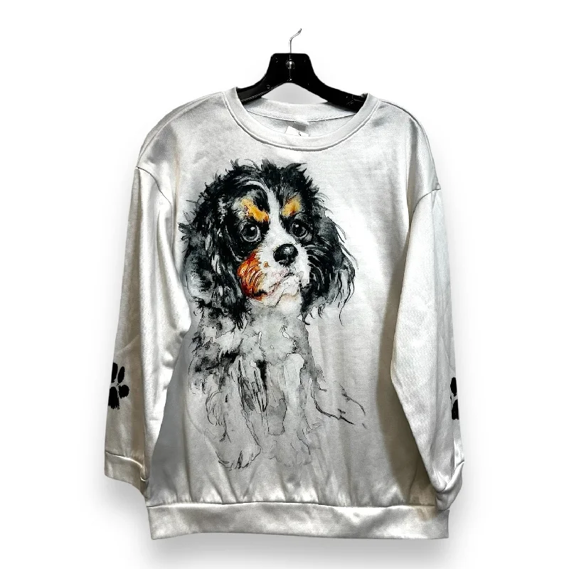 Sweatshirt Collar By Clothes Mentor In White, Size: L Earthy Men's Sustainable 