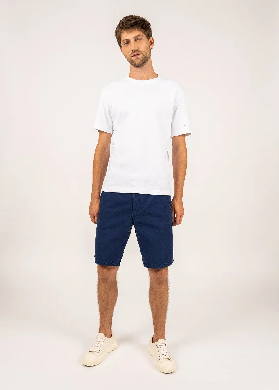 Titus canvas shorts - with double pockets (INDIGO) Sleek Men's Metallic