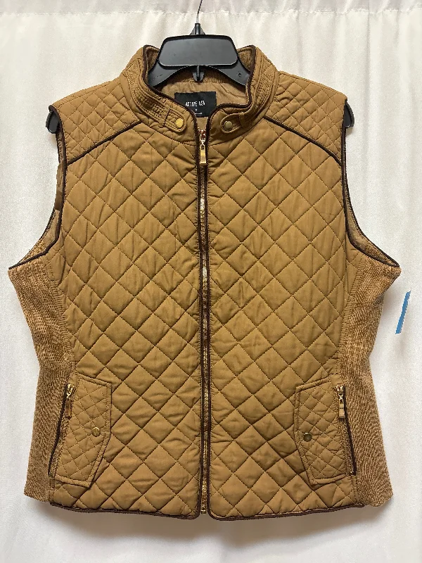Vest Puffer & Quilted By Active Usa In Brown, Size: 1x Masculine Men's Thick