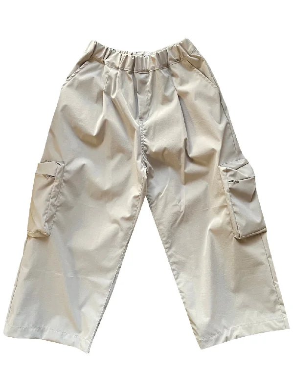 Beige Cargo Pants Casual Men's Japanese 