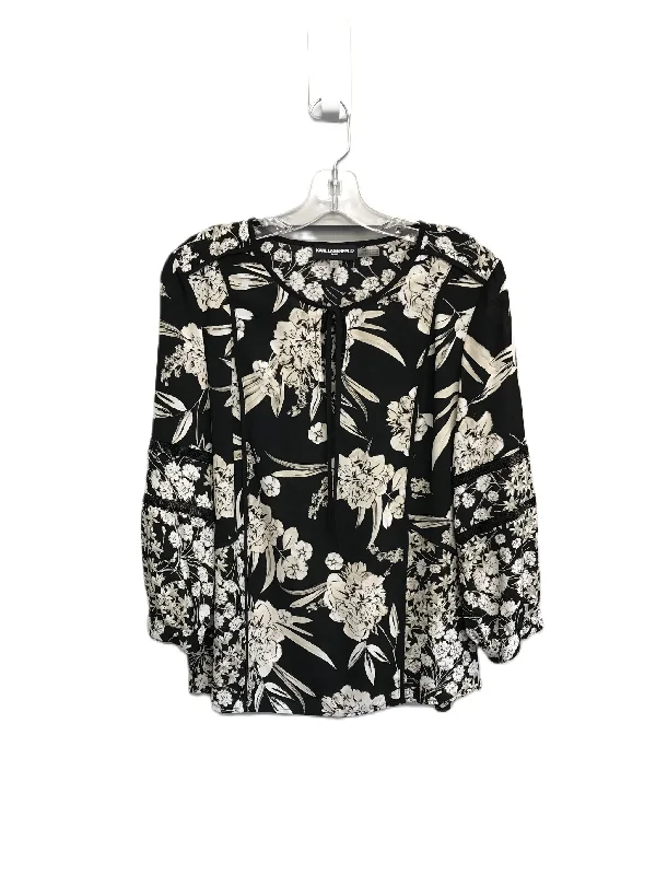 Top 3/4 Sleeve By Karl Lagerfeld  Size: S Sleek Men's Metallic