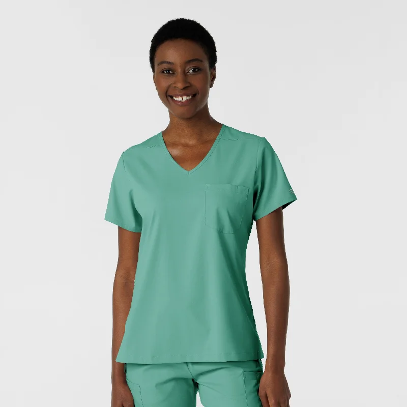 Boundless Women's Tuck-In Scrub Top - Turquoise Hip Men's Retro