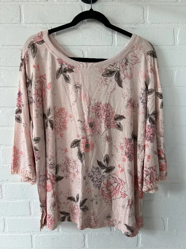 Top 3/4 Sleeve By Democracy  Size: L Trendy Men's Scandinavian