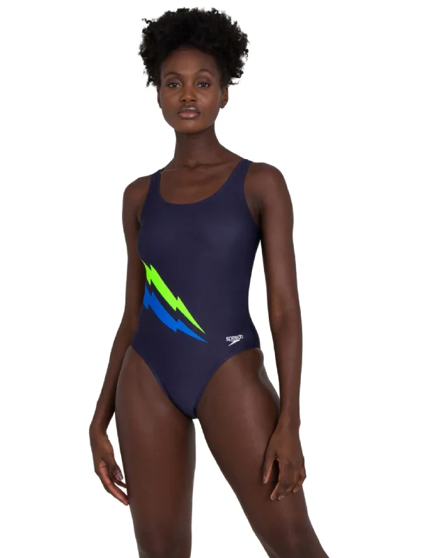 Core Placement U-Back Swimsuit - Navy/Blue/Yellow Cclassic Men's Tweed