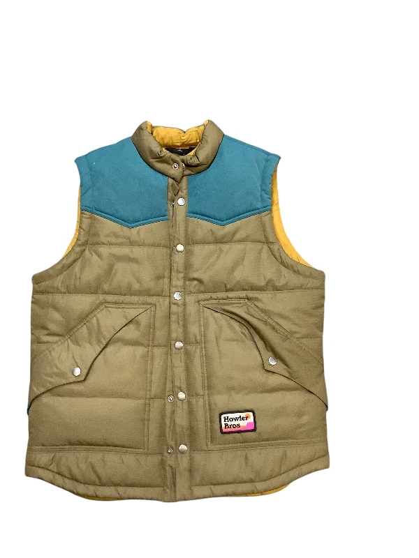 Vest Puffer & Quilted By Cmb In Green, Size: S Bohemian Men's Free
