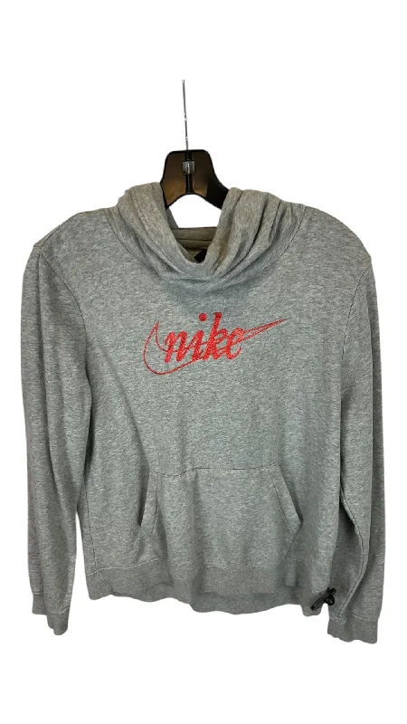 Sweatshirt Hoodie By Nike Apparel In Grey, Size: M Stylish Men's Neon