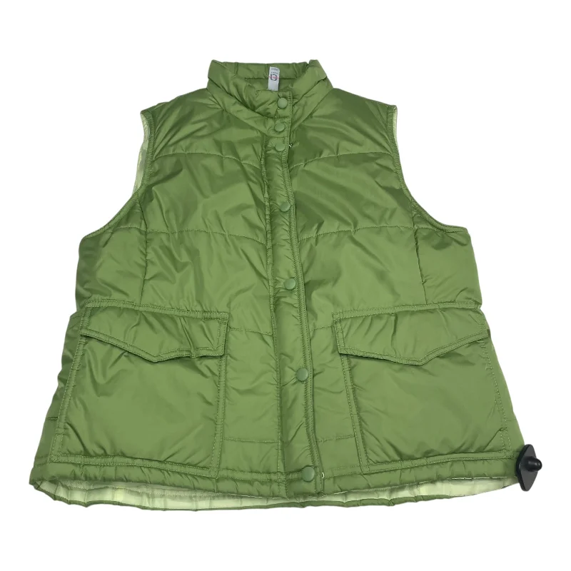 Vest Puffer & Quilted By Fuda In Green, Size: L Sleek Men's Contemporary 