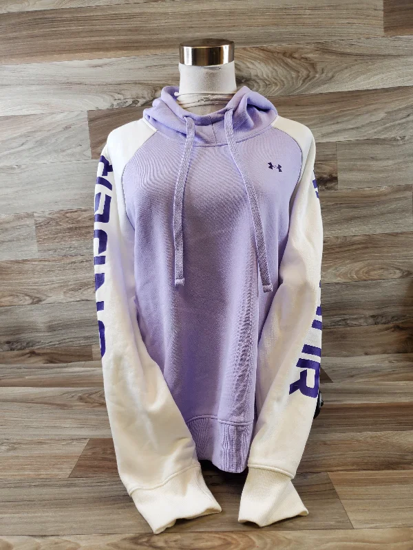 Sweatshirt Hoodie By Under Armour In Purple, Size: L Practical Men's Multi