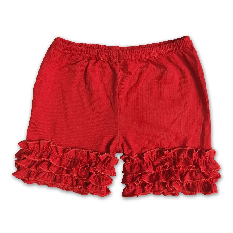 Girl Red icing ruffle shorts Casual Men's Short