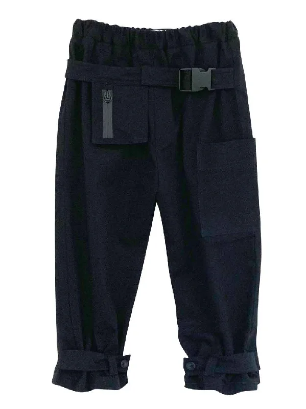 Pargo Black Cargo Trousers Dapper Men's 1920S