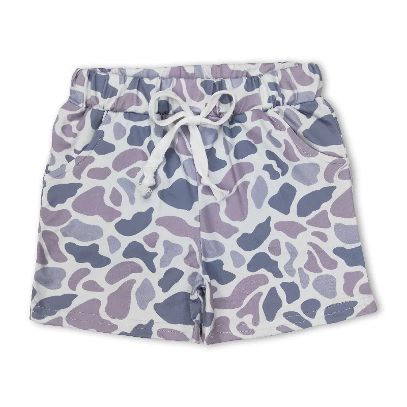 Grey camo pocket kids boy summer shorts Cozy Men's Winter