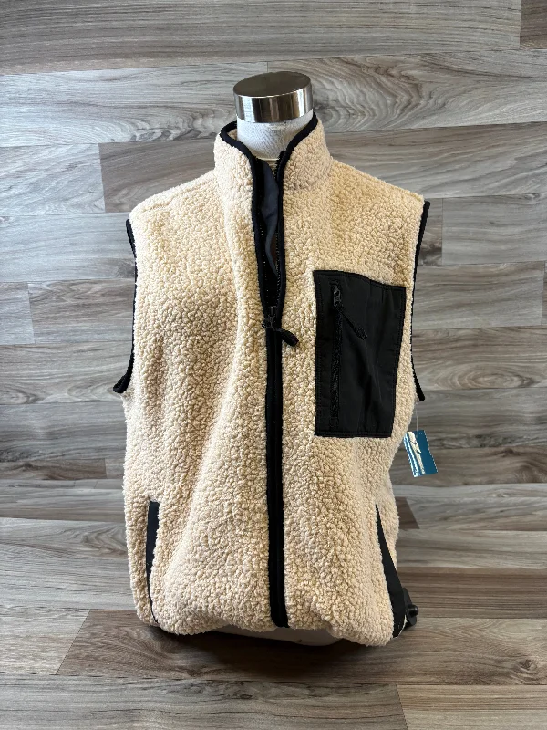 Vest Faux Fur & Sherpa By Old Navy In Black & Tan, Size: S Masculine Men's 