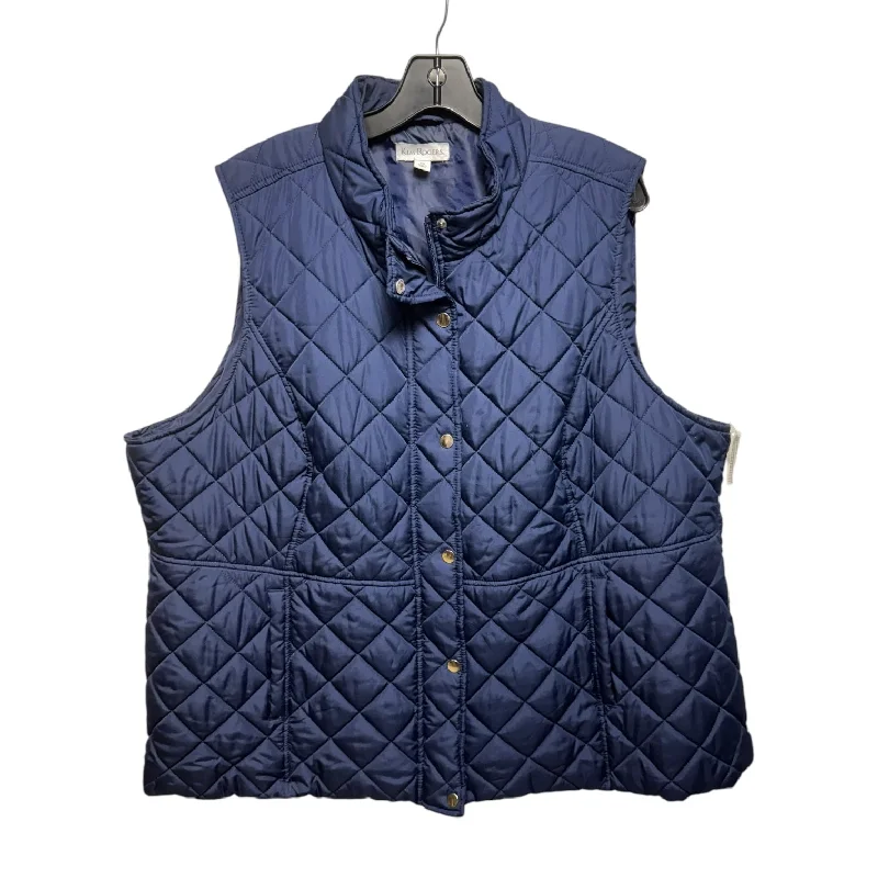 Vest Puffer & Quilted By Kim Rogers In Blue, Size: 3x Unique Men's Patch