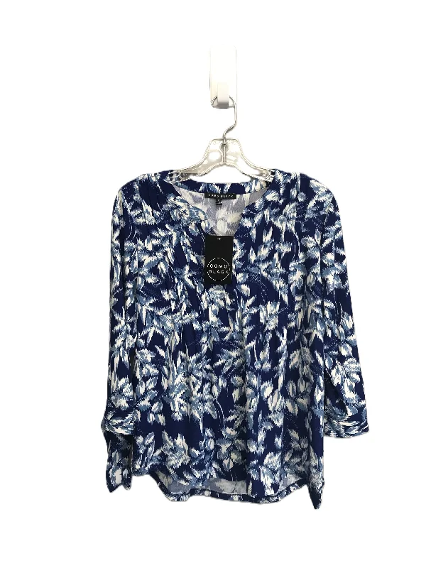 Top Long Sleeve By Como Black Size: S Relaxed Men's Beach