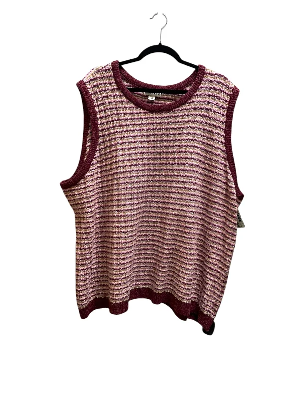 Vest Other By Ava & Viv In Pink, Size: 4x Traditional Men's Country