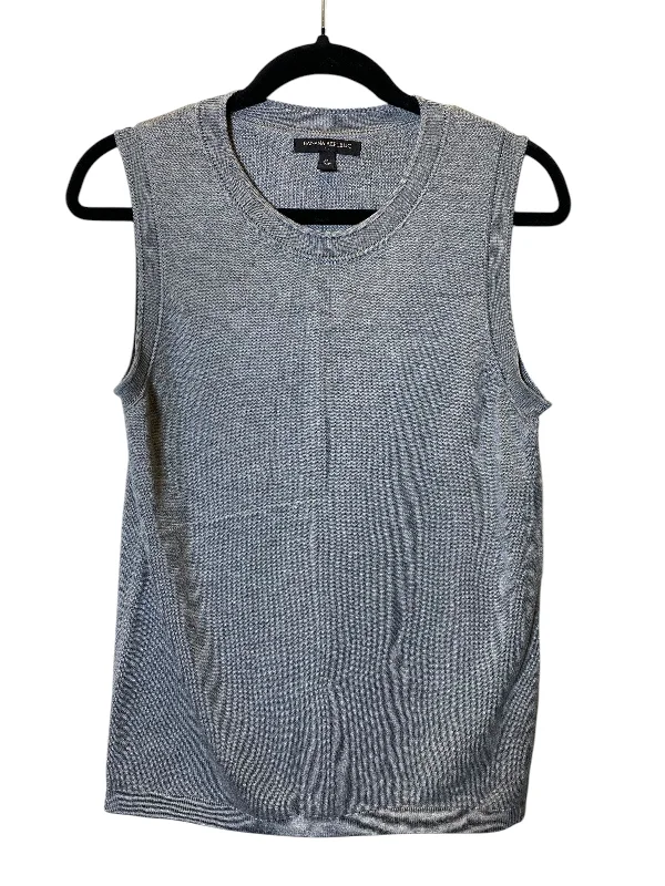 Vest Sweater By Banana Republic In Grey, Size: M Stylish Men's Neon