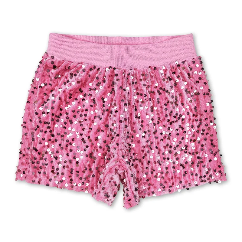 Pink sequin lining baby girls shorts Classic Men's Pin