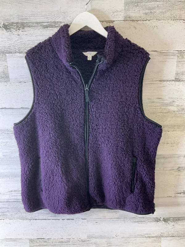 Vest Fleece By Time And Tru In Purple, Size: 1x Refined Men's Classic 