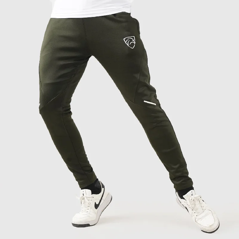 Tf-Olive PolyFleece Side Cut Print Bottoms Minimalist Men's Casual 