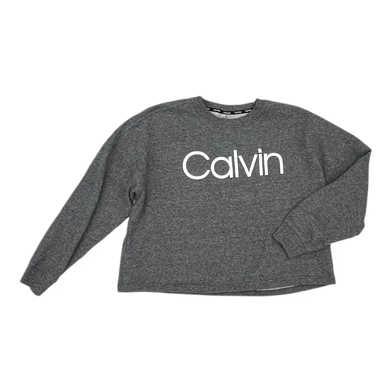 Sweatshirt Crewneck By Calvin Klein In Grey, Size:M Refined Men's Hand