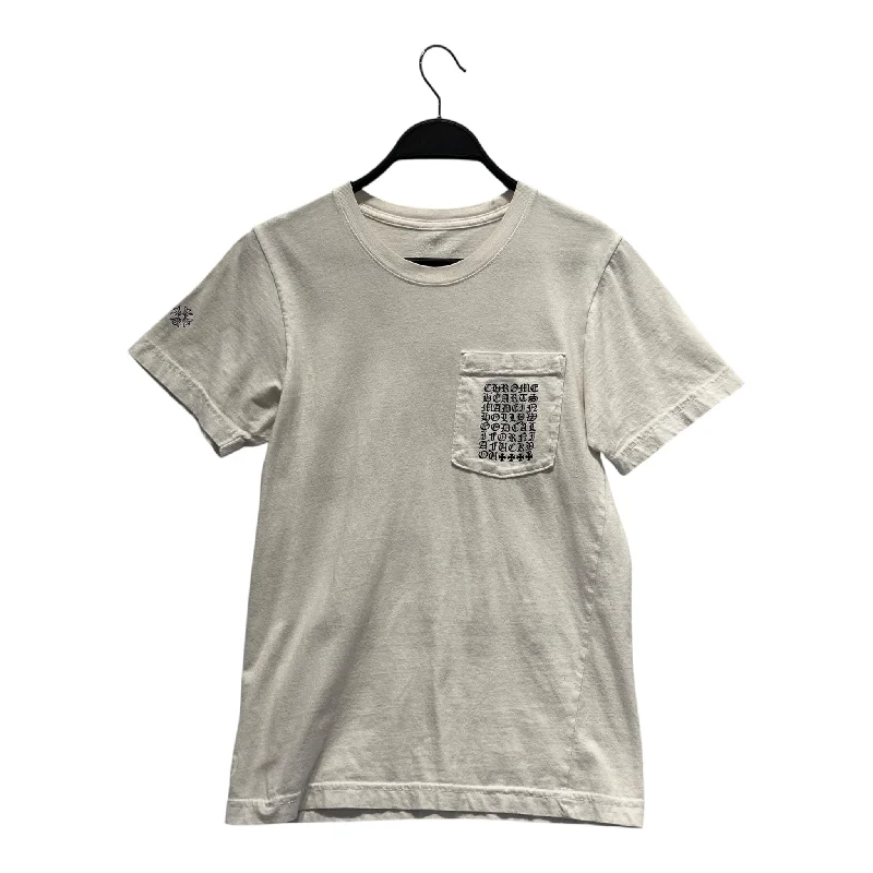 CHROME HEARTS/T-Shirt/XS/Cotton/WHT/MULTI-LOGO POCKET TEE British Gentleman Style