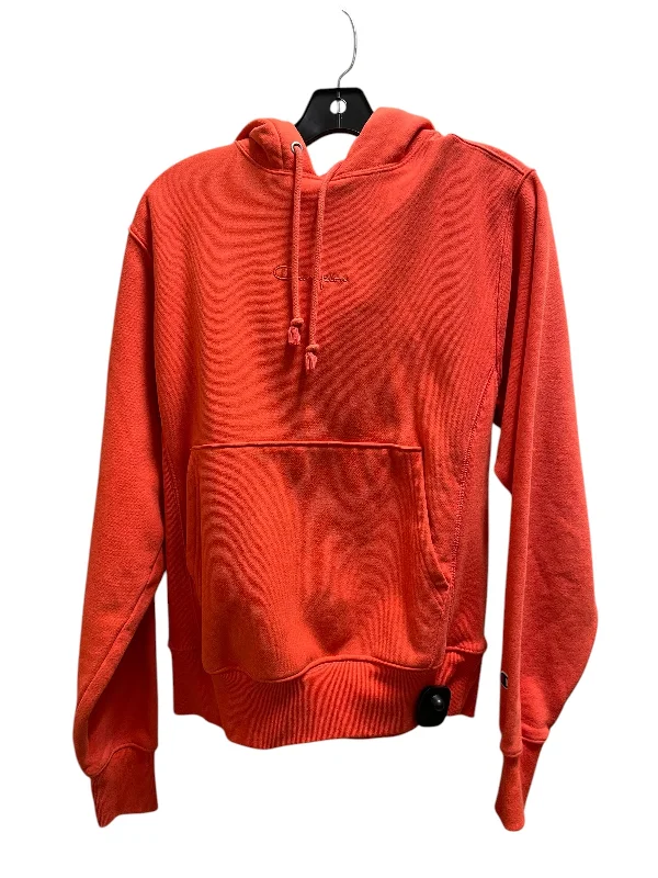 Sweatshirt Hoodie By Champion In Red, Size: S Sporty Men's Athleisure 