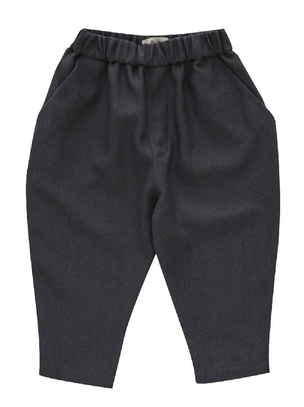 Charcoal Herringbone Sarrouel Pants Bold Men's Statement