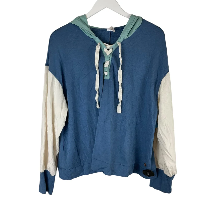 Sweatshirt Hoodie By Livi Active In Blue, Size: 18 Beach