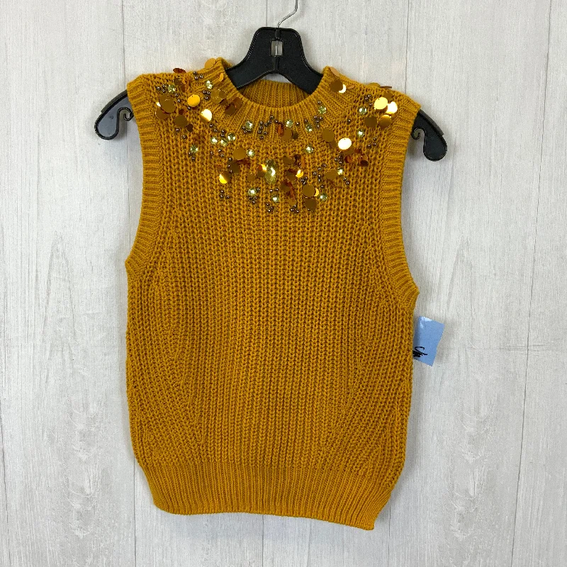 Vest Sweater By H&m In Yellow, Size: S Hip Men's Urban