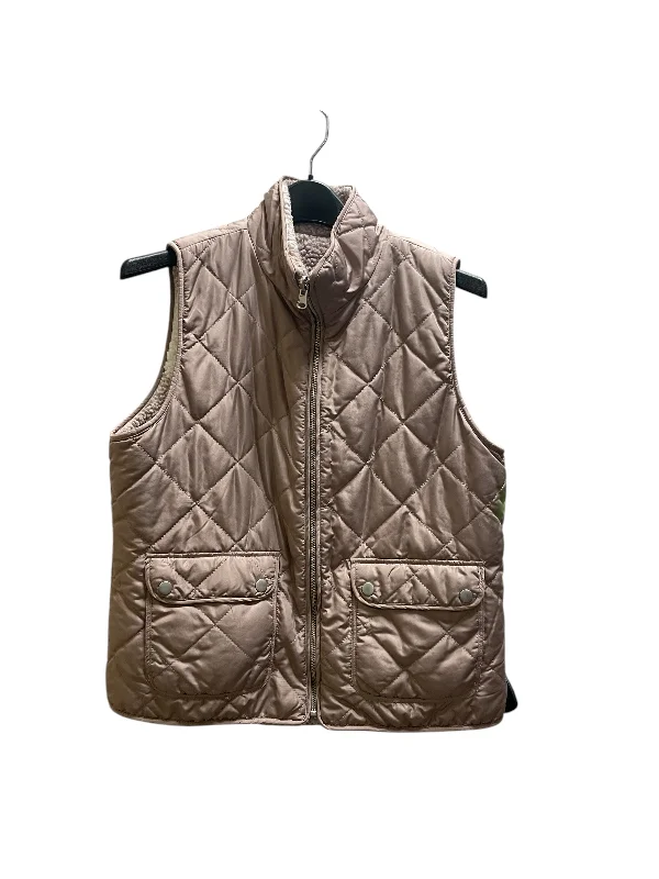 Vest Puffer & Quilted By Clothes Mentor In Tan, Size: S Casual Men's Loose
