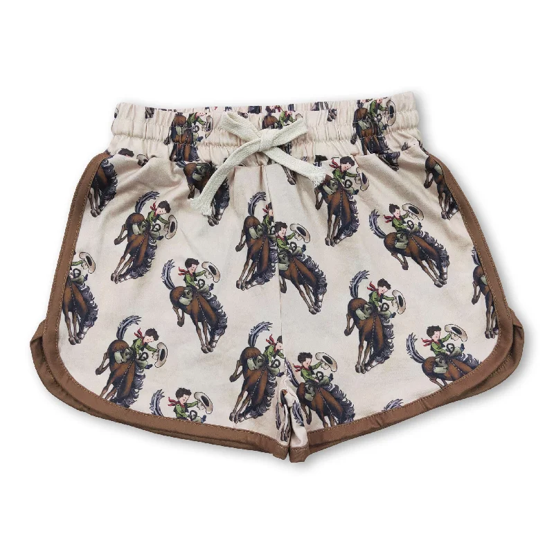 Horse rodeo baby girls summer western shorts Dapper Men's Bow