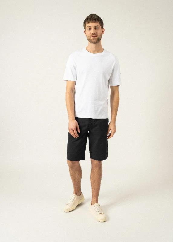 Doug straight Bermuda shorts - in cotton canvas (NAVY) Elegant Men's Formal 
