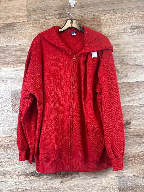 Sweatshirt Hoodie By Old Navy In Red, Size: M Modern Men's Tech