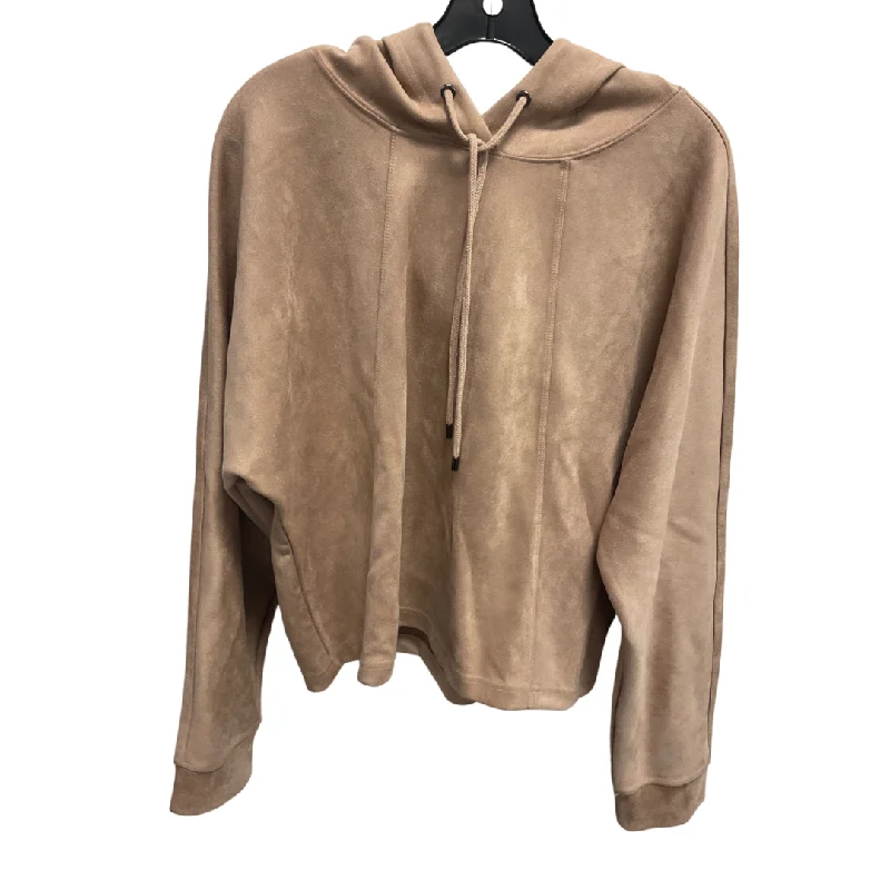 Sweatshirt Hoodie By Tahari By Arthur Levine In Tan, Size: Xl Organic