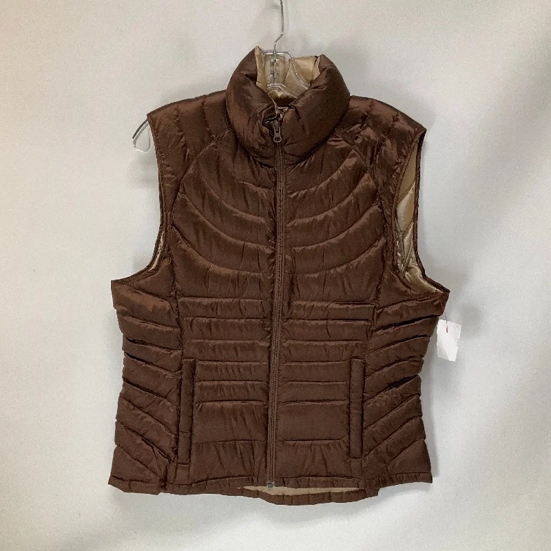 Vest Puffer & Quilted By Bernardo In Bronze, Size: L Gym