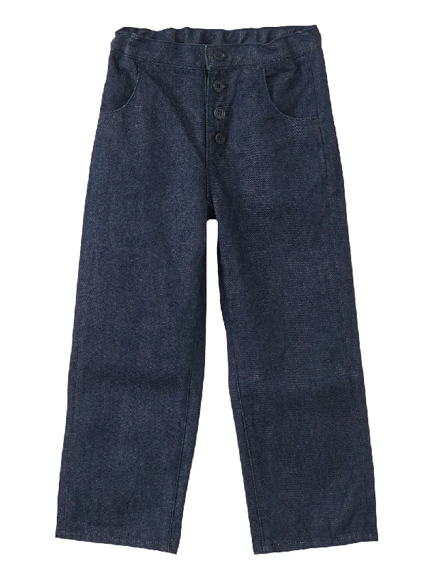 Erodium Denim Blue Trousers Cclassic Men's Tweed