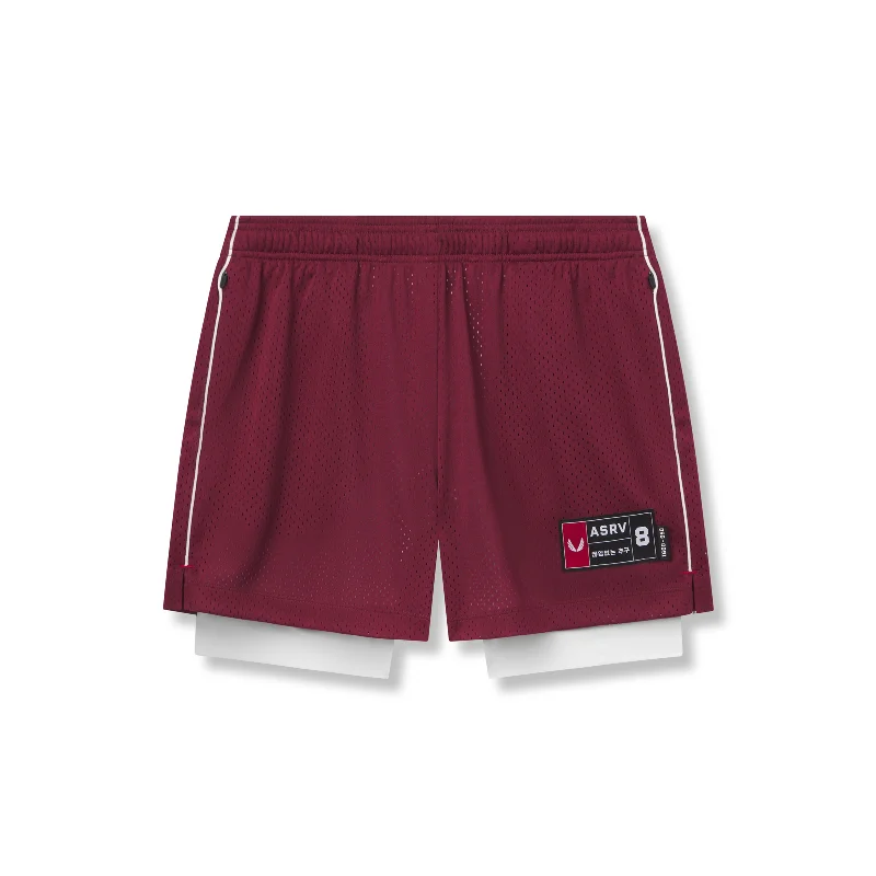 0991. Ion-Mesh 5" Liner Short - Crimson Cclassic Men's Tweed