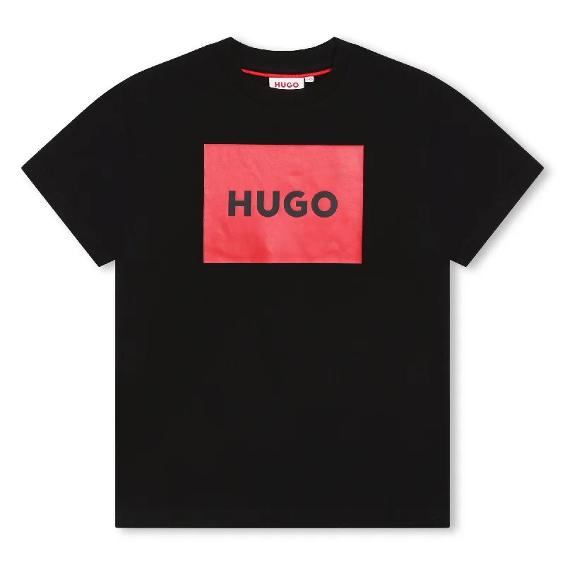 HUGO Boss Shorts Sleeves Tee-Shirt Black Organic