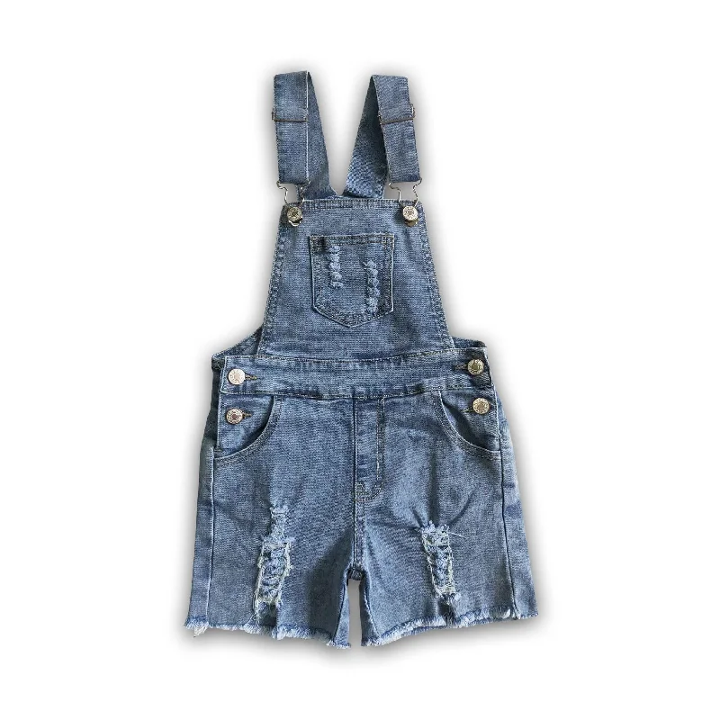 High quality denim shorts girls summer overalls Athletic Men's High