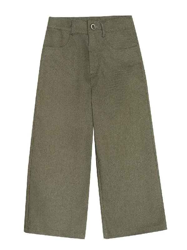 Henri Denim Wide Trousers Preppy Men's College
