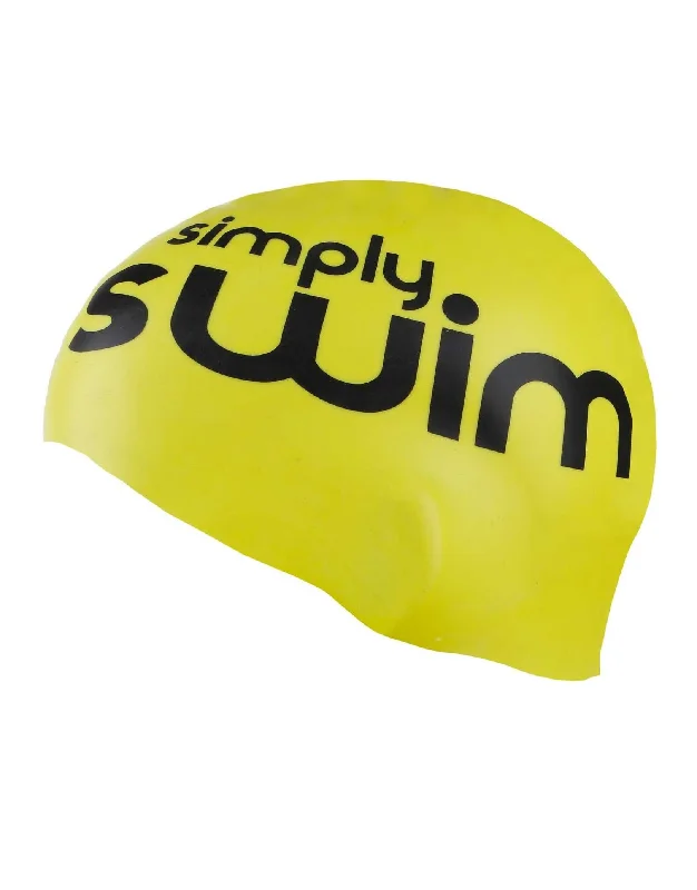 Silicone Swim Cap - High Vis Yellow Luxurious Men's High