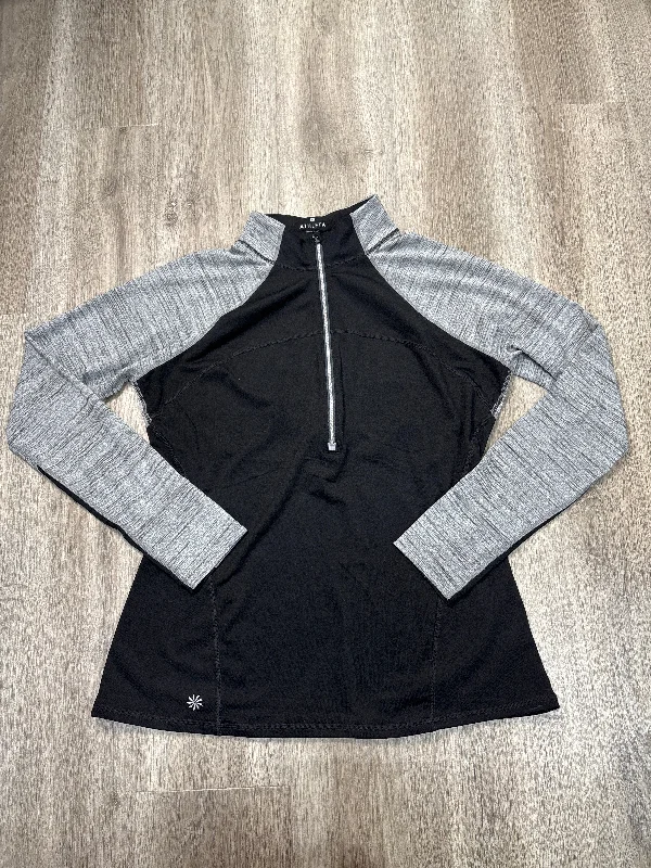 Sweatshirt Collar By Athleta In Black, Size: L Sleek Men's Metallic