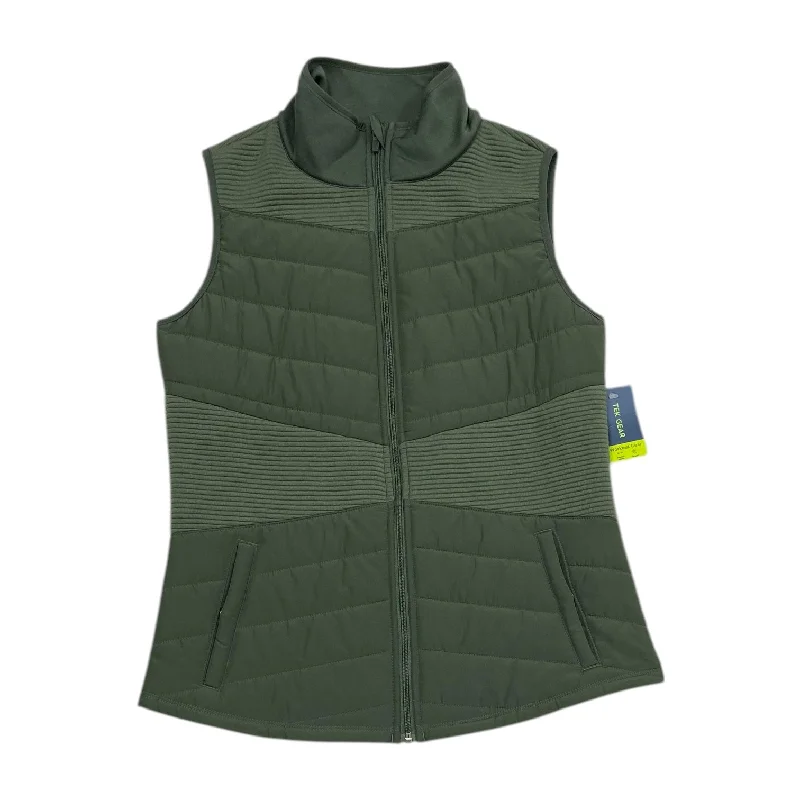 Vest Puffer & Quilted By Tek Gear In Green, Size: M Rugged Men's Outdoor 