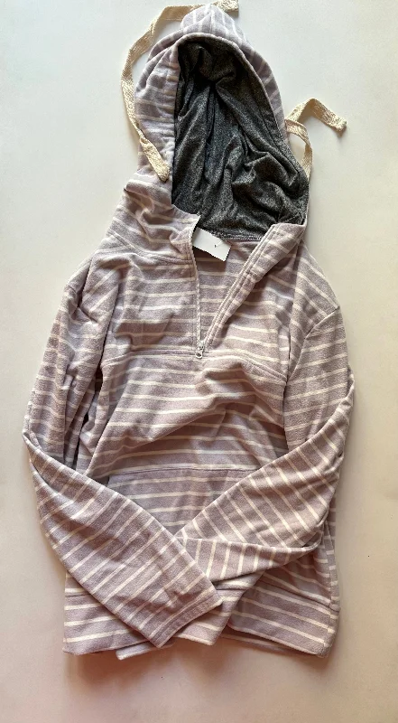 Sweatshirt Hoodie By Double In Striped Pattern, Size: Xl Sleek Men's Contemporary 