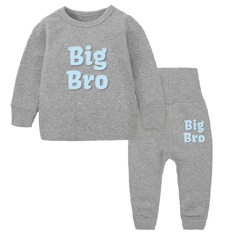 Big Bro Vivid Logo 2 Piece Grey Tracksuit Set Vintage Men's 1970S Disco